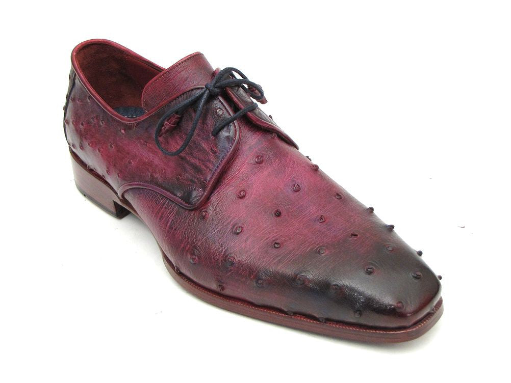 Paul Parkman Lilac Genuine Ostrich Derby Shoes (ID#66CC44)
