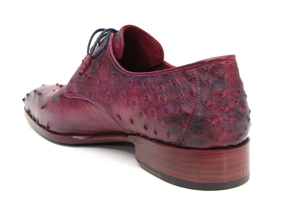 Paul Parkman Lilac Genuine Ostrich Derby Shoes (ID#66CC44)