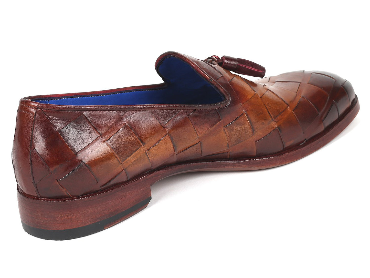 Paul Parkman Men's Big Braided Tassel Loafers Brown (ID#6623-BRW)