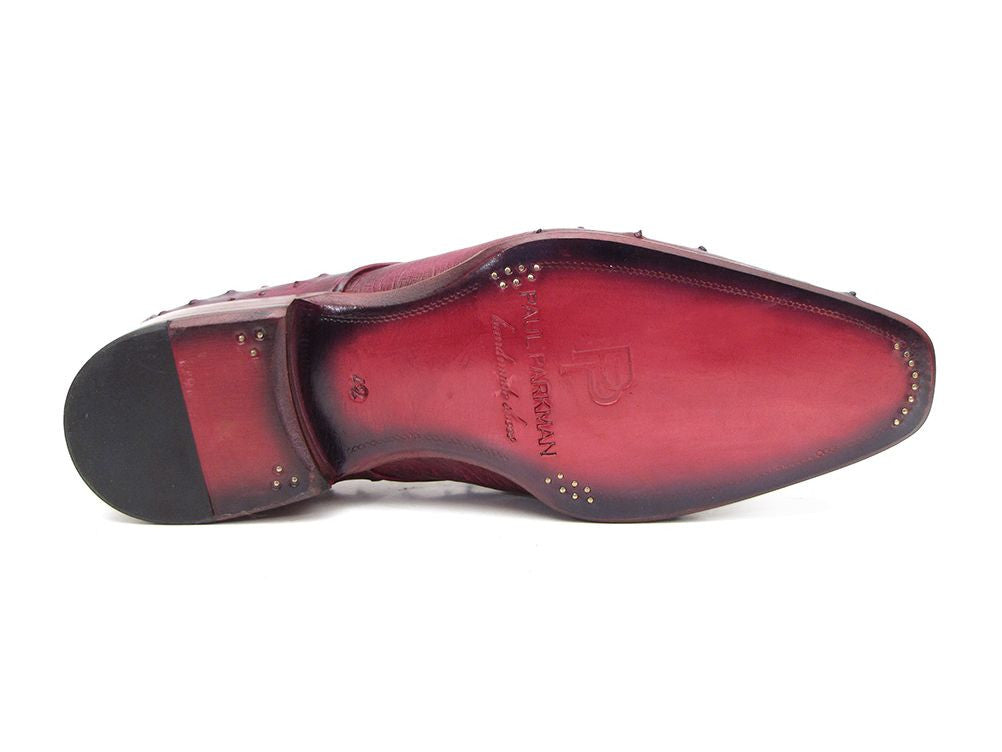 Paul Parkman Lilac Genuine Ostrich Derby Shoes (ID#66CC44)